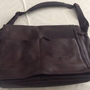 Clarks Brown Genuine Leather Shoulder Laptop Bag